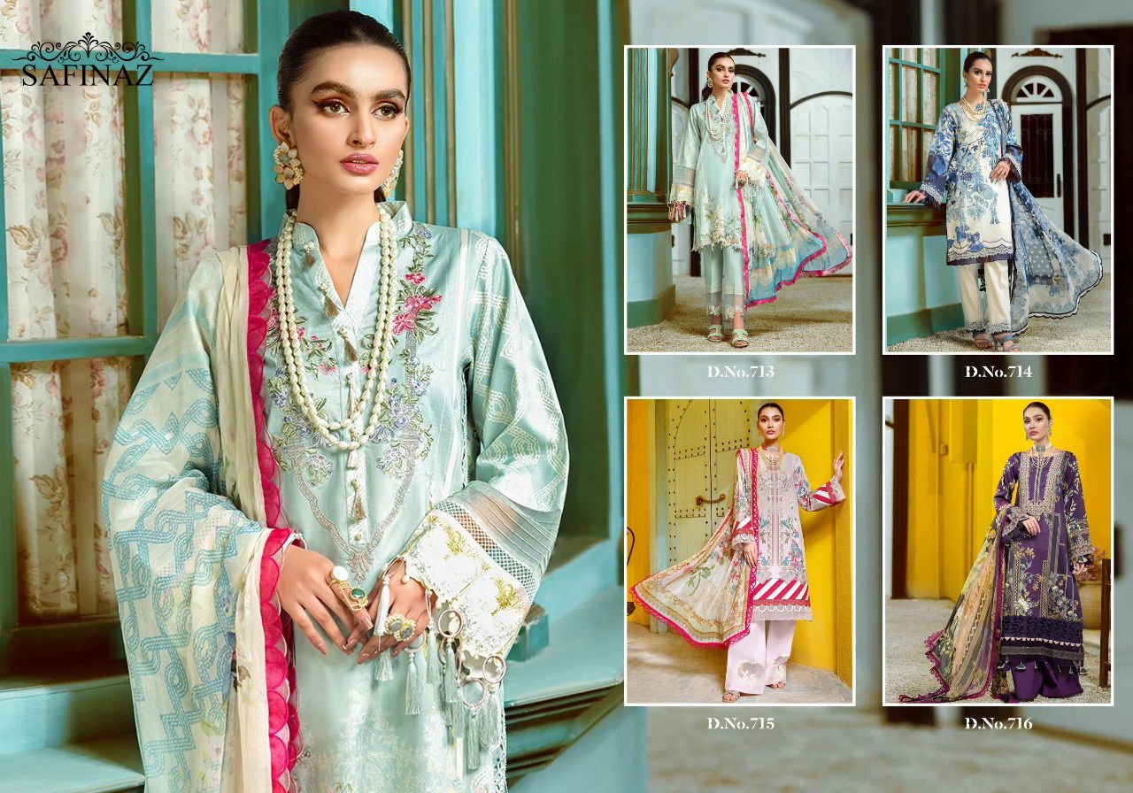 Safinaz Firdous 7 Designer Ethnic Wear Lawn Cotton Pakistani Salwar Kameez Collection